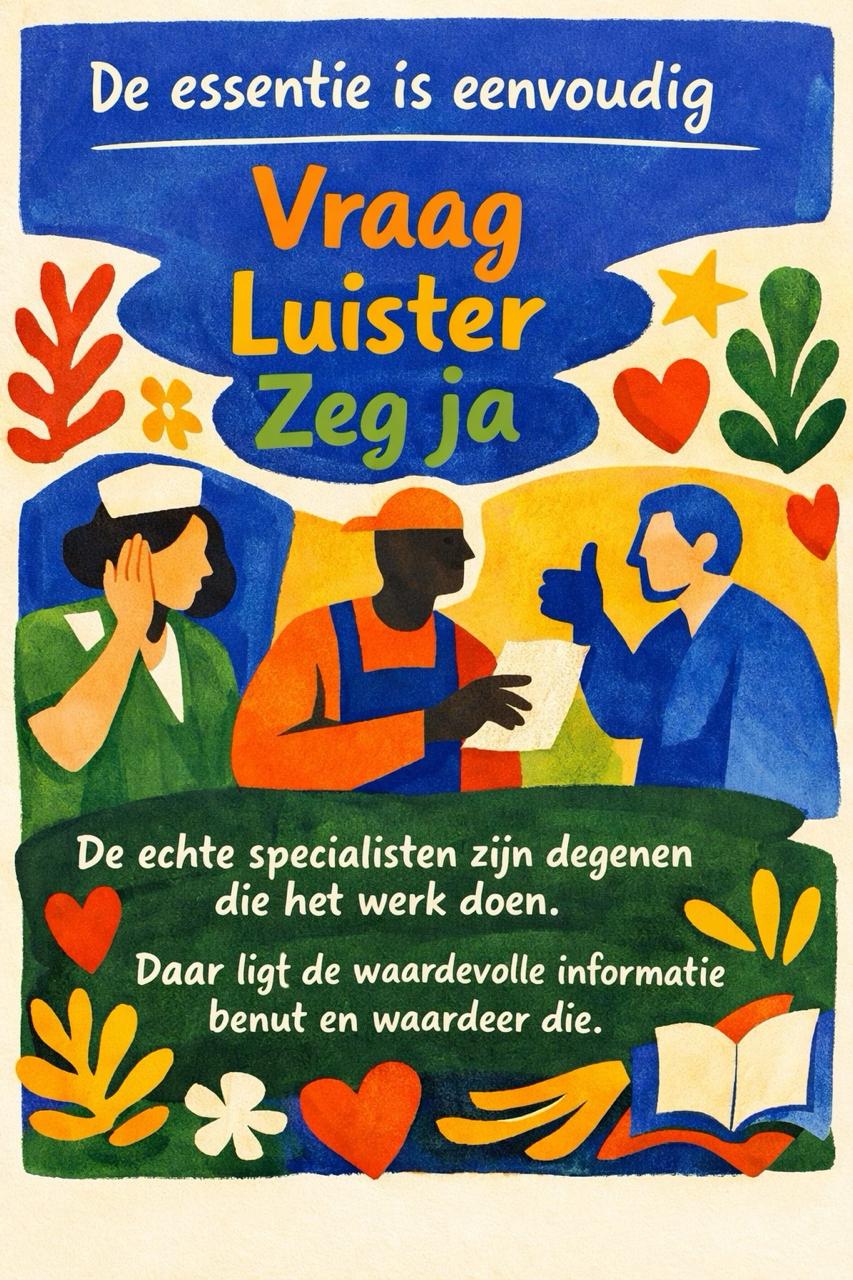 De essentie is eenvoudig: Vraag – luister en zeg ja.